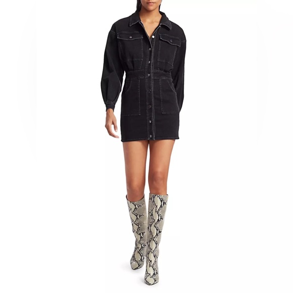 Free People Bo soft denim dress new - Picture 3 of 12